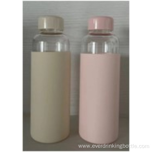 480mL Glass Bottle With Silicone Cover